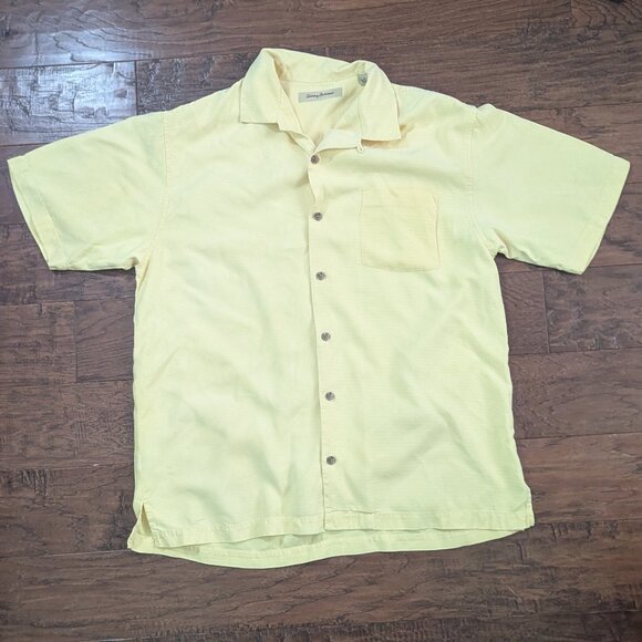 Tommy Bahama Yellow Casual Button Down Shirt - Picture 1 of 5